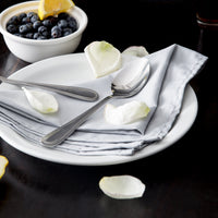 Acopa Milton 8 3/8" 18/0 Stainless Steel Medium Weight Tablespoon / Serving Spoon - 12/Pack