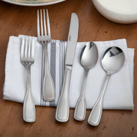 Acopa Saxton 18/0 Stainless Steel Heavy Weight Flatware Set with Service for 12