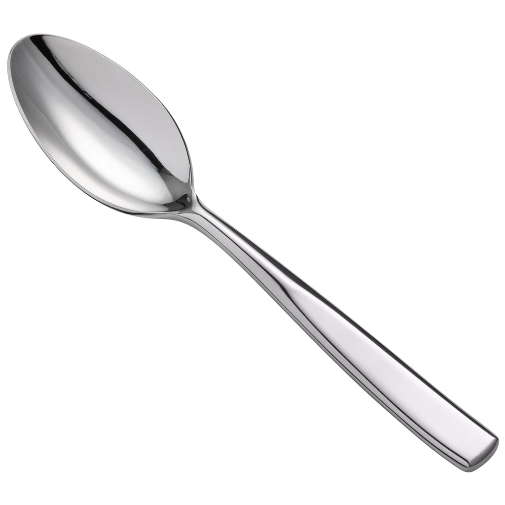 Oneida B443SDEF Tidal 7 1/8" 18/0 Heavy Weight Stainless Steel Oval Bowl Soup / Dessert Spoon - 12/Pack