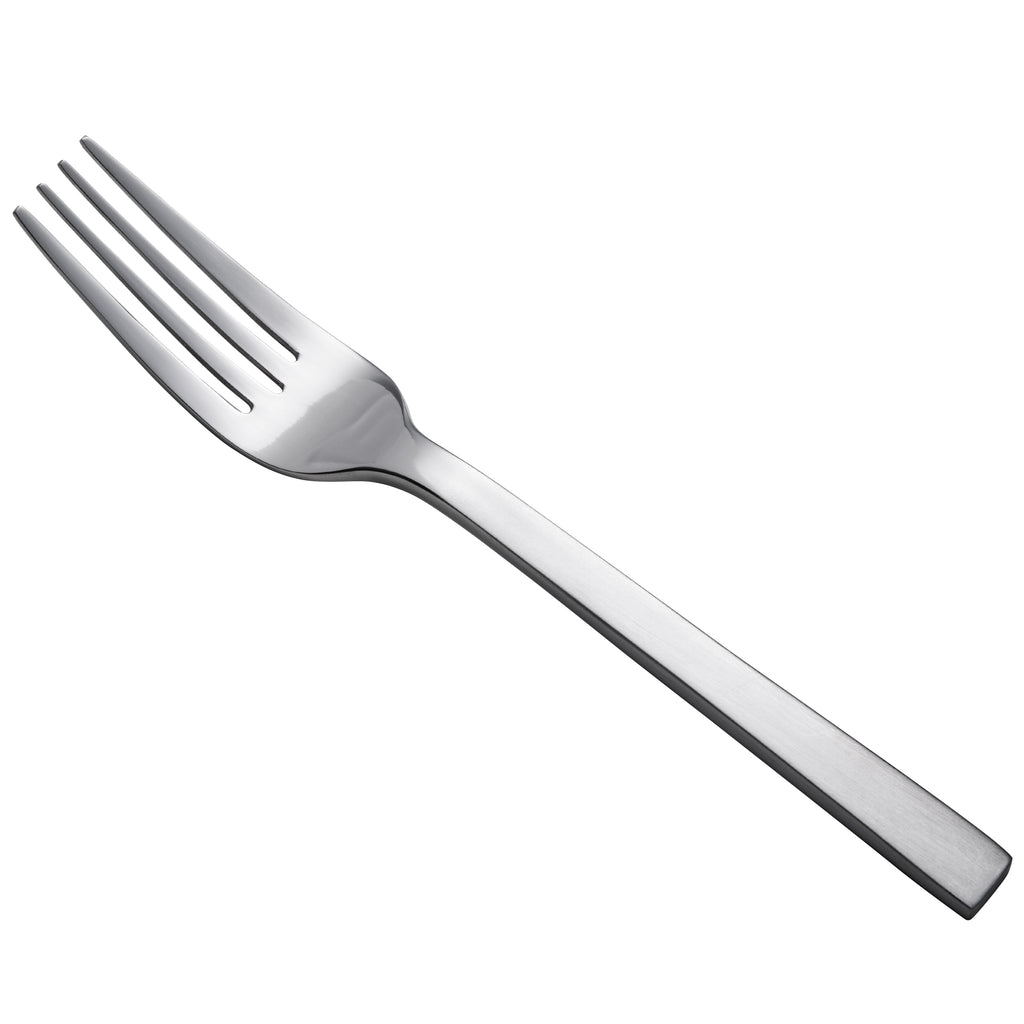 Oneida B449FDEF Chef's Table Satin 7 1/4" 18/0 Stainless Steel Heavy Weight Dessert / Salad Fork - 12/Pack