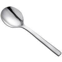Oneida B449SBLF Chef's Table Satin 6 1/4" 18/0 Stainless Steel Heavy Weight Bouillon Spoon - 12/Pack