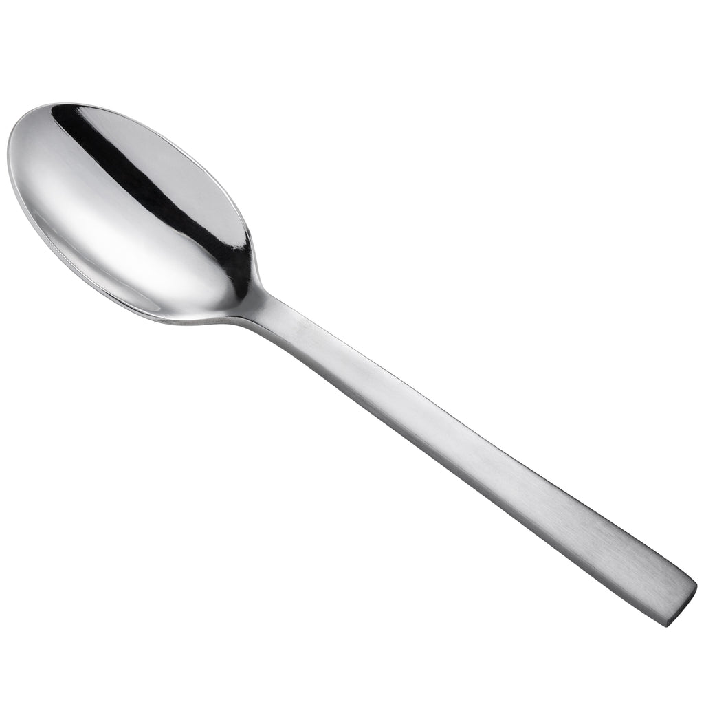 Oneida B449SFTF Chef's Table Satin 5 3/4" 18/0 Stainless Steel Heavy Weight European Size Teaspoon - 12/Pack