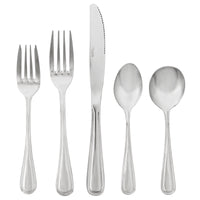Acopa Edgeworth Stainless Steel Extra Heavy Weight Flatware Set with Service for 12