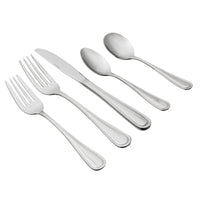 Acopa Edgeworth Stainless Steel Extra Heavy Weight Flatware Set with Service for 12
