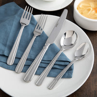 Acopa Harmony 18/8 Stainless Steel Extra Heavy Weight Flatware Set with Service for 12