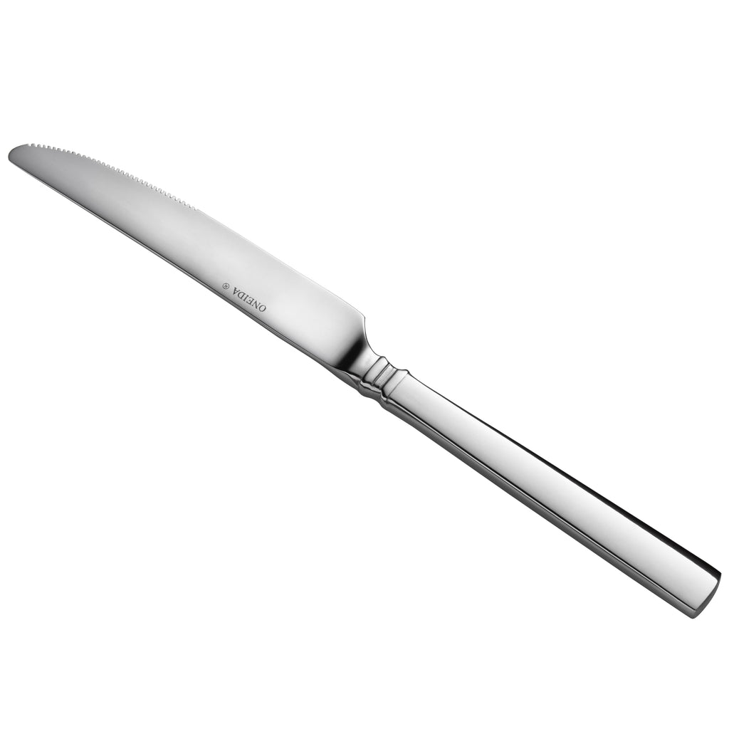 Oneida B600KDAF Shaker 7 3/4" 18/0 Heavy Weight Stainless Steel Dessert Knife - 12/Pack