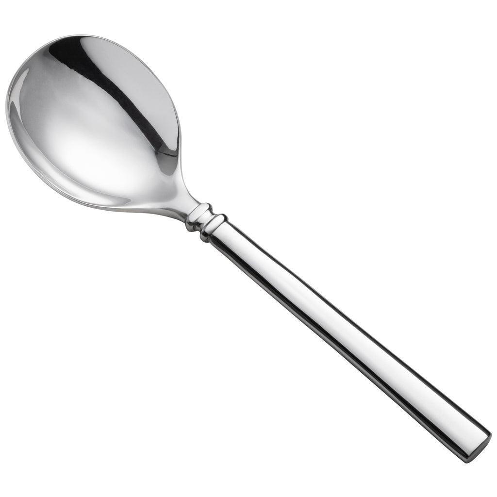 Oneida B600SBLF Shaker 6" 18/0 Heavy Weight Stainless Steel Bouillon Soup Spoon - 12/Pack