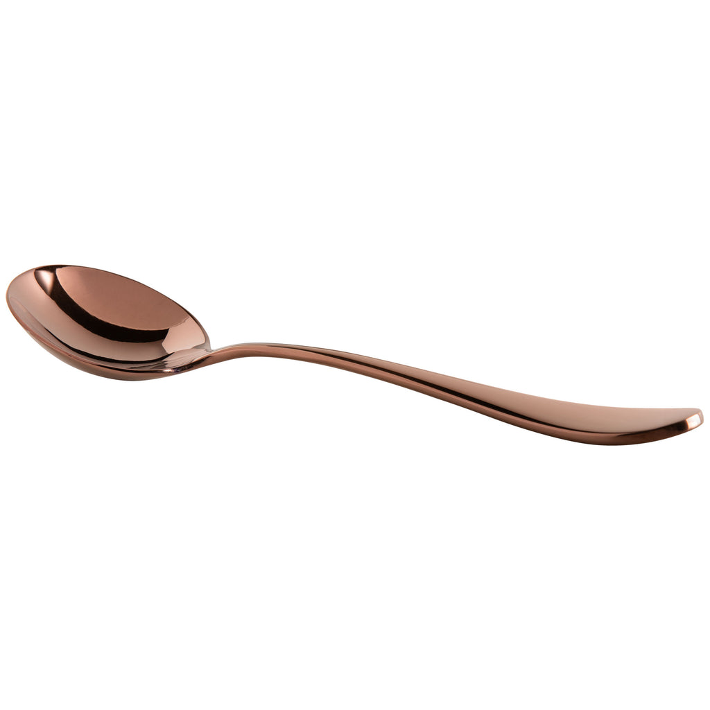 Master's Gauge by World Tableware 939 016 Santa Cruz Copper 6 3/8" 18/10 Bouillon Spoon - 12/Pack