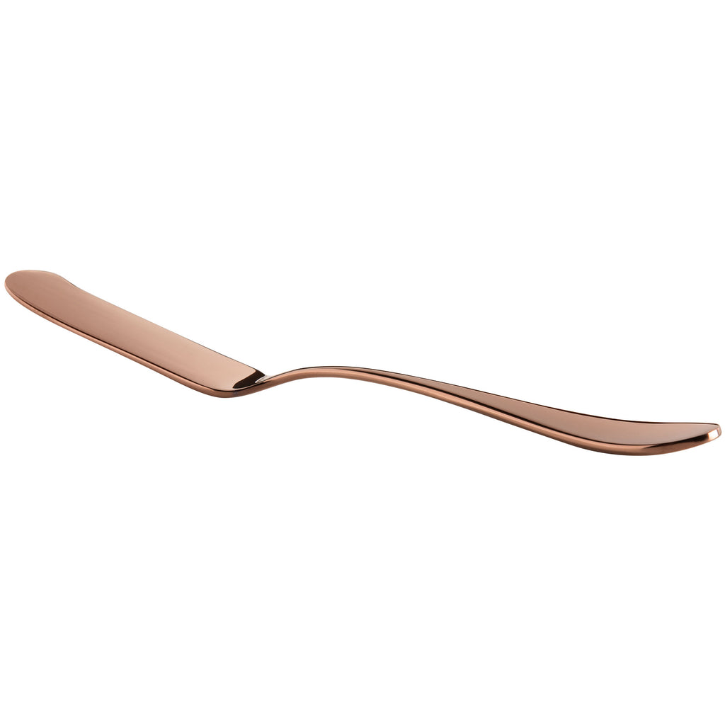 Master's Gauge by World Tableware 939 053 Santa Cruz Copper 6 1/4" 18/10 Butter Spreader with Flat Handle - 12/Pack