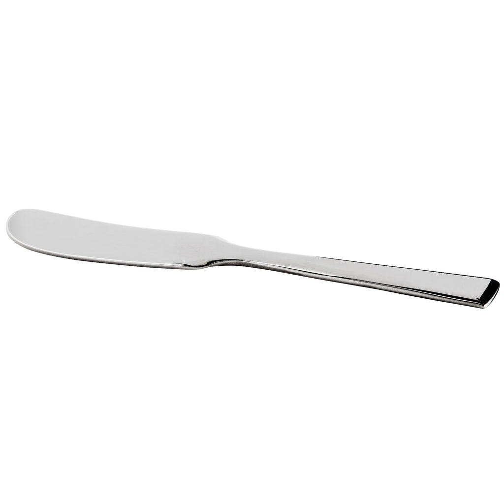 Master's Gauge by World Tableware 947 053 Santorini Mirror 5 3/4" 18/10 Stainless Steel Extra Heavy Weight Butter Spreader - 12/Pack