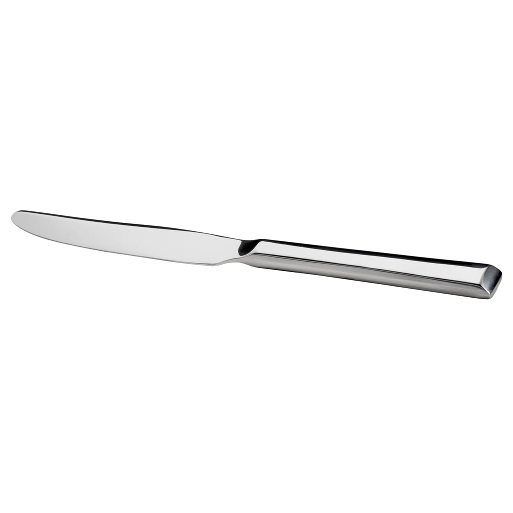 Master's Gauge by World Tableware 947 554 Santorini Mirror 7 1/4" 18/10 Stainless Steel Extra Heavy Weight Bread / Butter Knife - 12/Pack