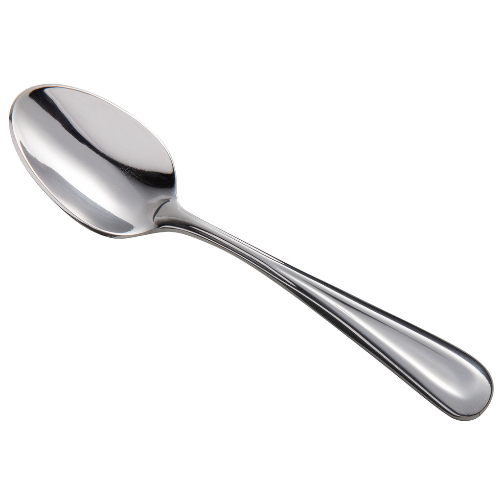 Oneida B882SADF Acclivity 4 3/8" 18/0 Stainless Steel Heavy Weight Demitasse / A.D. Coffee Spoon - 12/Pack