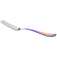 Master's Gauge by World Tableware 933 053 Santa Cruz Chroma 6 1/4" 18/10 Stainless Steel Extra Heavy Weight Butter Spreader with Flat Handle - 12/Pack