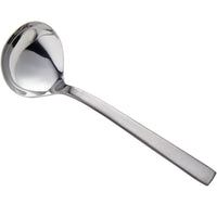 Oneida B449MGLF Chef's Table Satin 8 1/2" 18/0 Stainless Steel Heavy Weight Gravy Ladle - 12/Pack
