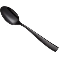 Bon Chef S3000B Manhattan 6 1/2" 18/10 Extra Heavy Weight Black Stainless Steel Teaspoon - 12/Pack