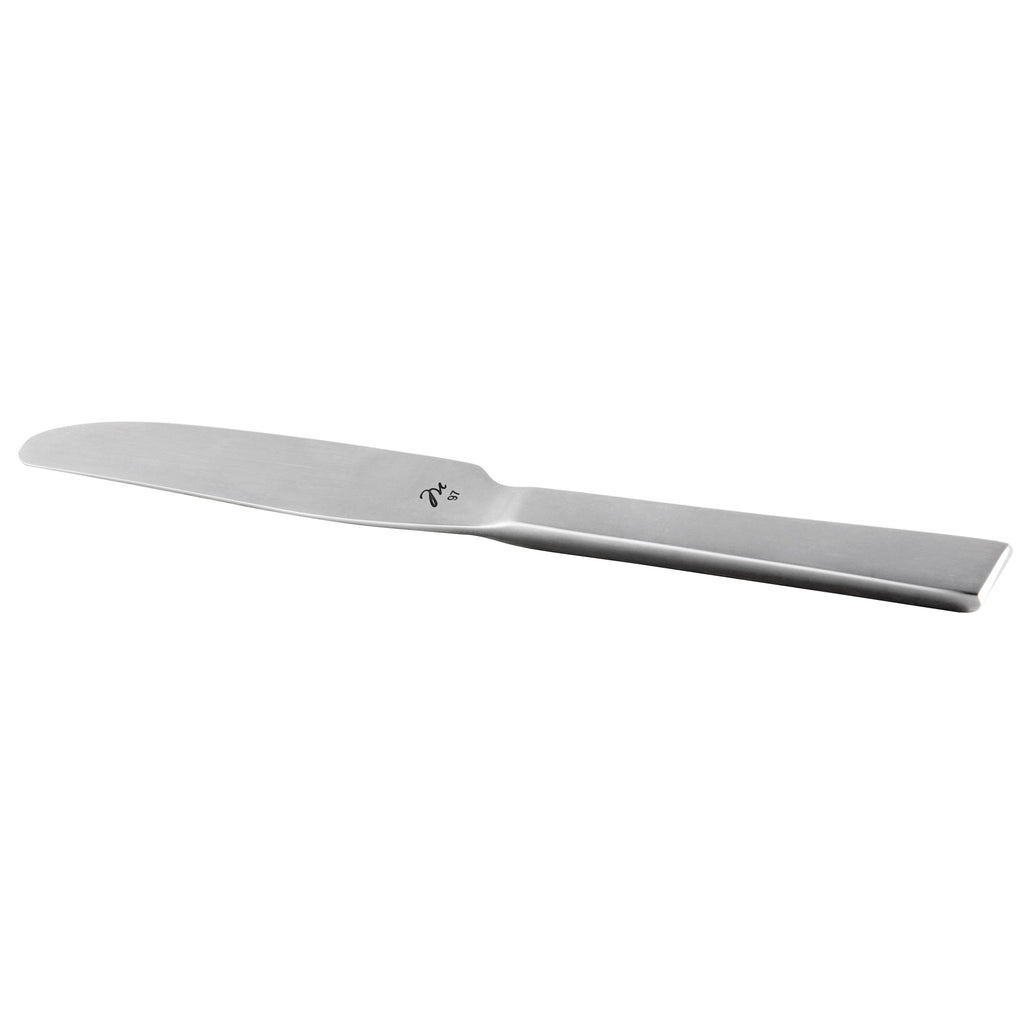 Master's Gauge by World Tableware 946 554 Santorini Satin 7 1/4" 18/10 Stainless Steel Extra Heavy Weight Bread / Butter Knife - 12/Pack