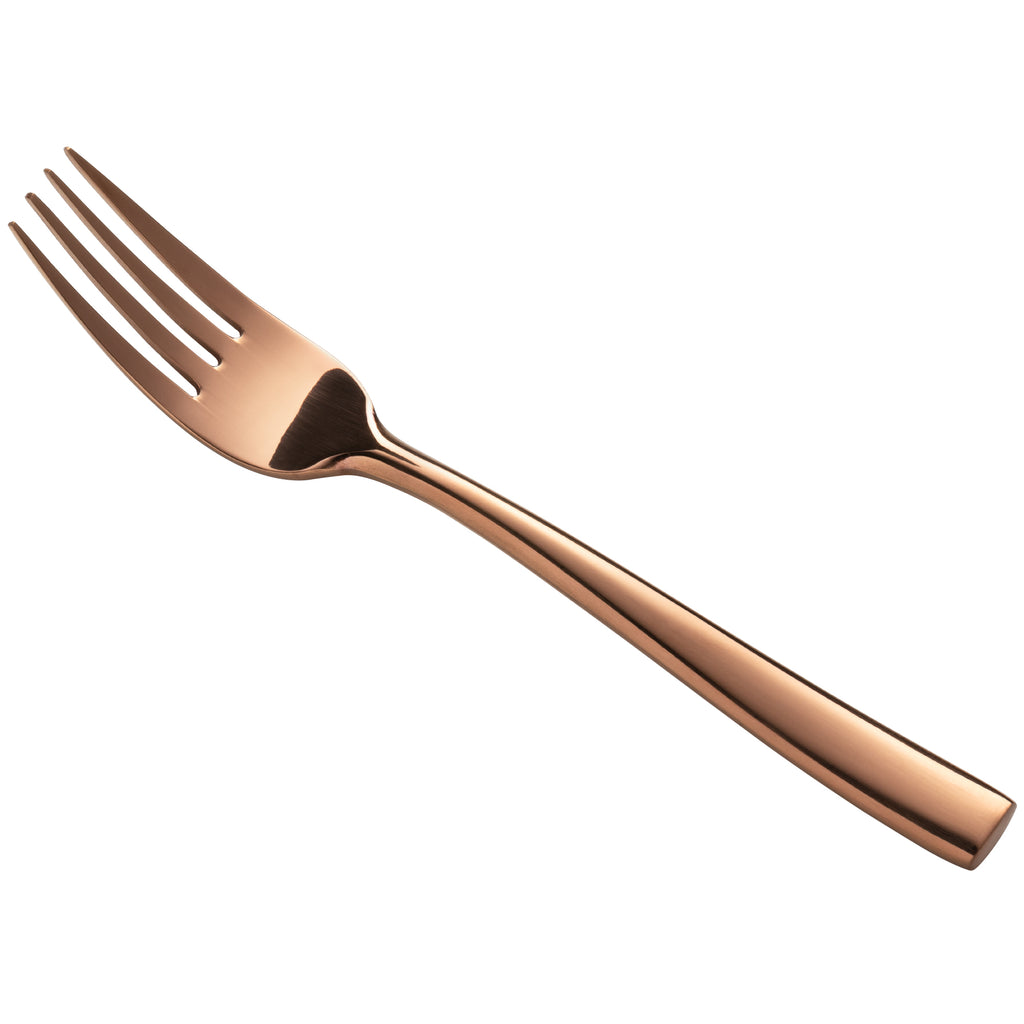 Bon Chef S3007RG Manhattan 6 3/4" 18/10 Extra Heavy Weight Rose Gold Stainless Steel Salad Fork - 12/Pack
