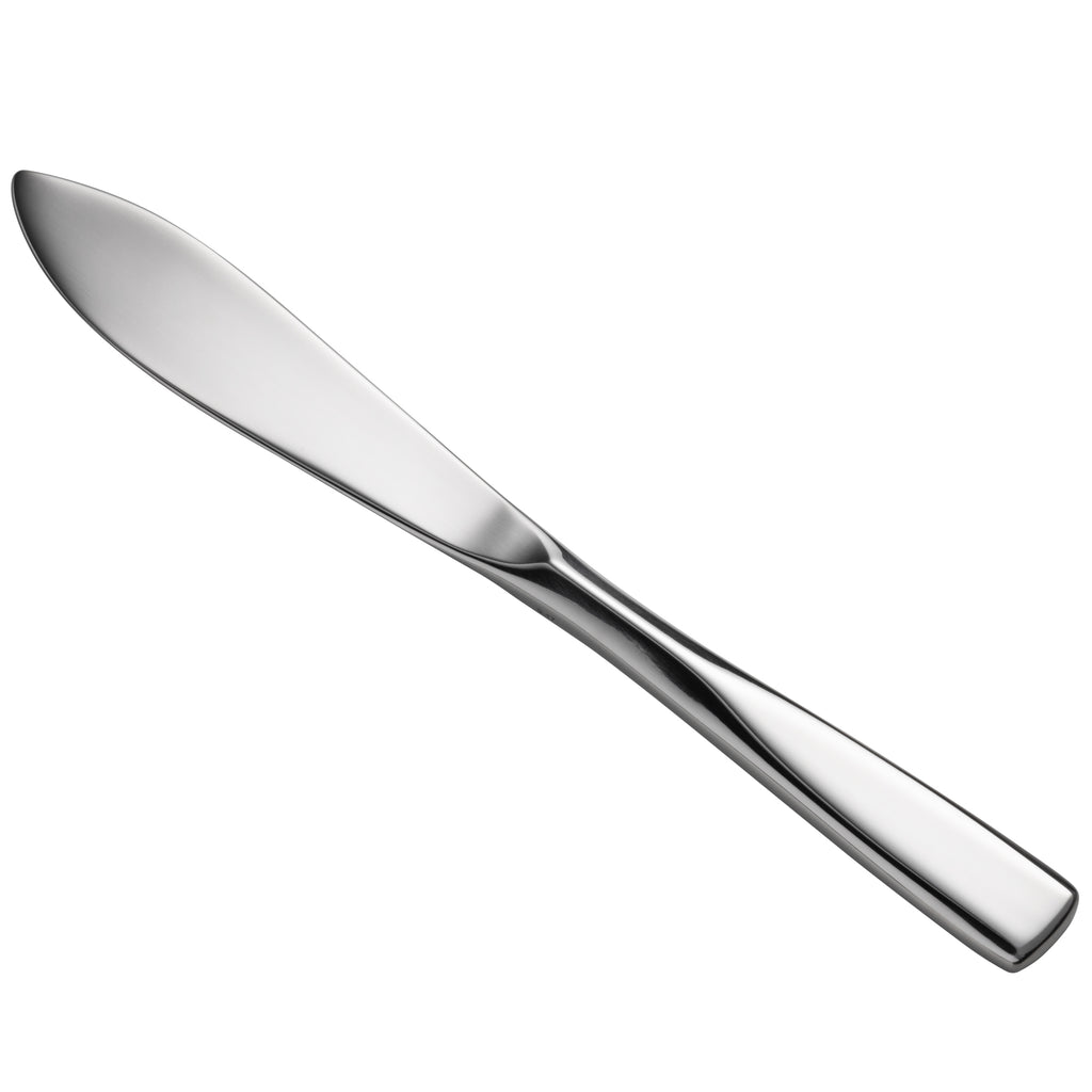 Oneida B443KBVF Tidal 7" 18/0 Heavy Weight Stainless Steel Solid Handle Butter Knife - 12/Pack