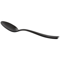 Bon Chef S3000BM Manhattan 6 1/2" 18/10 Extra Heavy Weight Matte Black Stainless Steel Teaspoon - 12/Pack