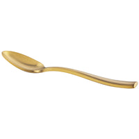 Bon Chef S3000GM Manhattan 6 1/2" 18/10 Extra Heavy Weight Matte Gold Stainless Steel Teaspoon - 12/Pack