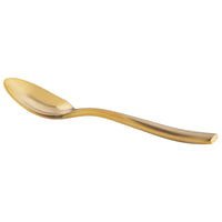 Bon Chef S3016GM Manhattan 4 7/8" 18/10 Extra Heavy Weight Matte Gold Stainless Steel Demitasse Spoon - 12/Pack