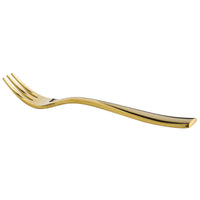 Bon Chef S3008G Manhattan 5 3/8" 18/10 Extra Heavy Weight Gold Stainless Steel Oyster Fork - 12/Pack