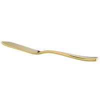 Bon Chef S3010G Manhattan 6 1/4" 18/10 Extra Heavy Weight Gold Stainless Steel Butter Knife - 12/Pack