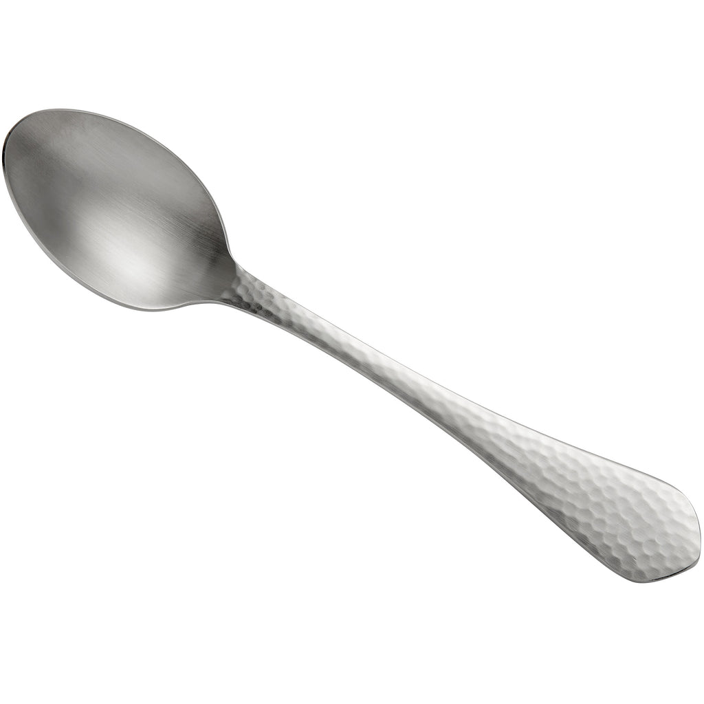 Arcoroc FM606 Stone Satin 7" 18/10 Extra Heavy Weight Stainless Steel Dessert Spoon - 12/Pack