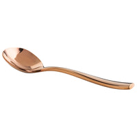 Bon Chef S3001RG Manhattan 6 3/8" 18/10 Extra Heavy Weight Rose Gold Stainless Steel Bouillon Spoon - 12/Pack