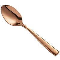 Bon Chef S3016RG Manhattan 4 7/8" 18/10 Extra Heavy Weight Rose Gold Stainless Steel Demitasse Spoon - 12/Pack