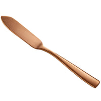 Bon Chef S3010RGM Manhattan 6 1/4" 18/10 Extra Heavy Weight Matte Rose Gold Stainless Steel Butter Knife - 12/Pack