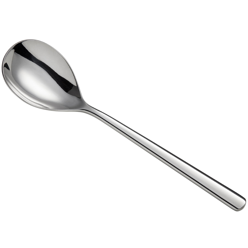 Oneida T673SRBF Quantum 7" 18/10 Stainless Steel Extra Heavy Weight Round Bowl Soup Spoon - 12/Pack