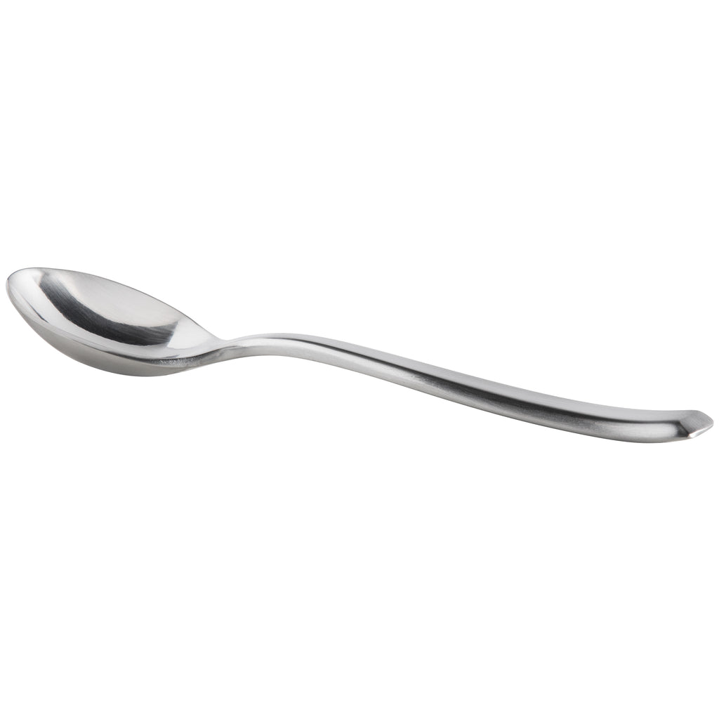 Master's Gauge by World Tableware 946 016 Santorini Satin 6 1/4" 18/10 Stainless Steel Extra Heavy Weight Bouillon Spoon - 12/Pack