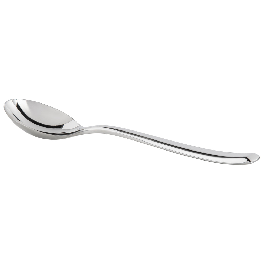 Master's Gauge by World Tableware 947 016 Santorini Mirror 6 1/4" 18/10 Stainless Steel Extra Heavy Weight Bouillon Spoon - 12/Pack