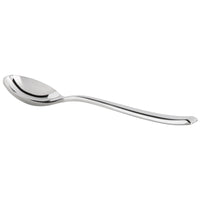 Master's Gauge by World Tableware 947 016 Santorini Mirror 6 1/4" 18/10 Stainless Steel Extra Heavy Weight Bouillon Spoon - 12/Pack