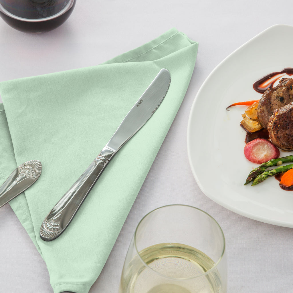 Acopa Monaca 9 3/8" 18/8 Stainless Steel Extra Heavy Weight European Dinner Knife - 12/Pack