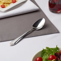 Acopa Monaca 8" 18/8 Stainless Steel Extra Heavy Weight Tablespoon / Serving Spoon - 12/Pack