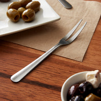 Choice Windsor 6 1/4" 18/0 Stainless Steel Escargot / Snail Fork - 12/Pack