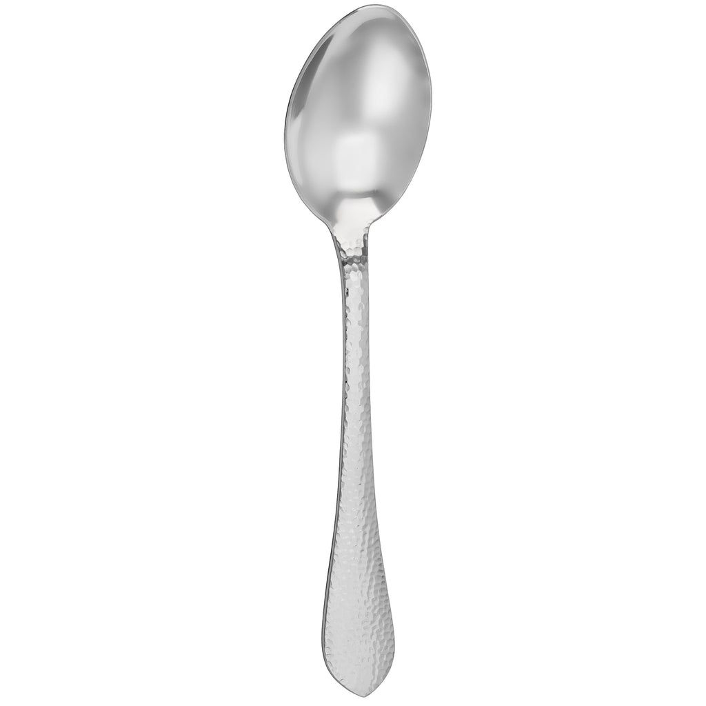 Walco IR012 Ironstone 11" 18/10 Stainless Steel Extra Heavy Weight Hammered Serving Spoon