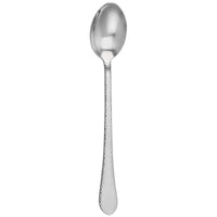 Walco IR125 Ironstone 13 1/2" 18/10 Stainless Steel Extra Heavy Weight Hammered Solid Serving Spoon