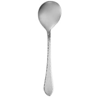 Walco IR015 Ironstone 9 1/2" 18/10 Stainless Steel Extra Heavy Weight Hammered Serving Spoon