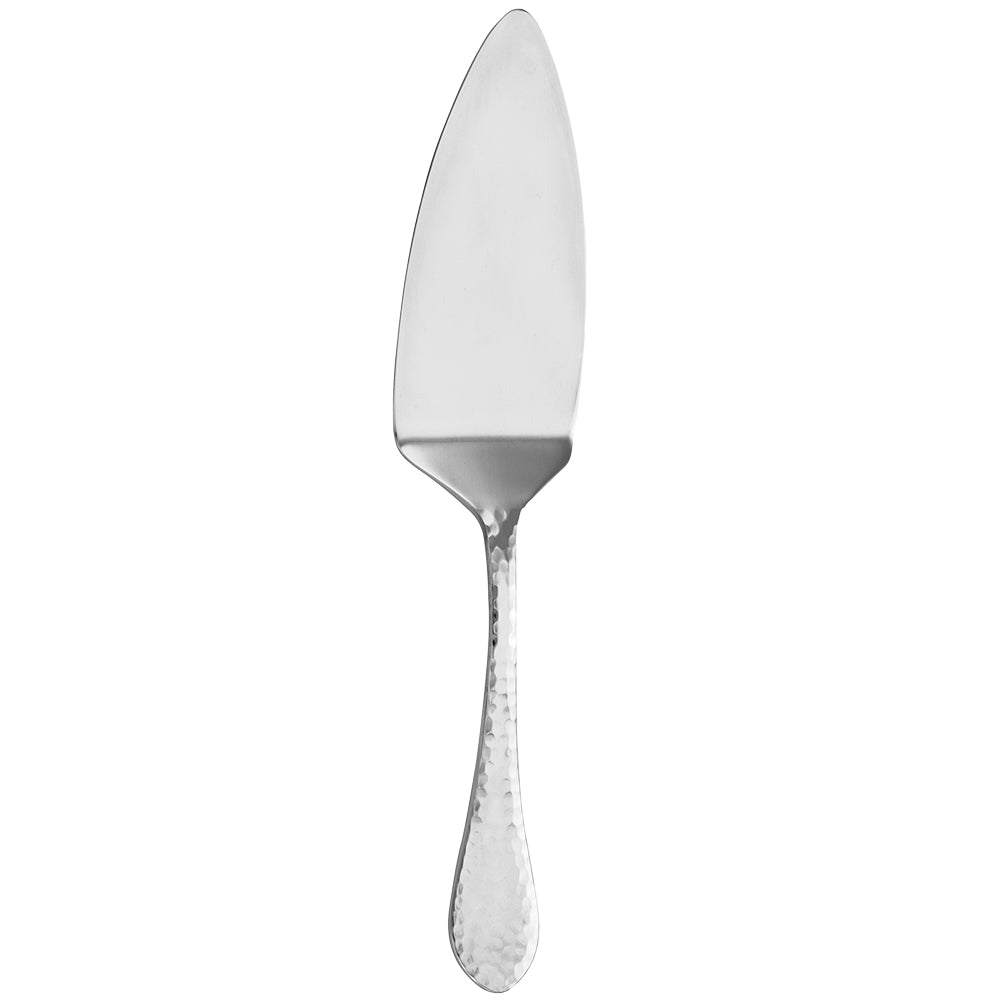 Walco IR022 Ironstone 9 1/2" 18/10 Stainless Steel Extra Heavy Weight Hammered Pastry Server