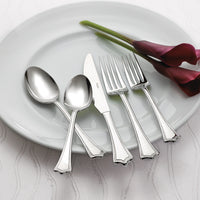 Arcoroc FK706 Amaryllis 7 7/8" 18/0 Stainless Steel Solid Handle Heavy Weight Dessert Spoon by Arc Cardinal - 12/Pack