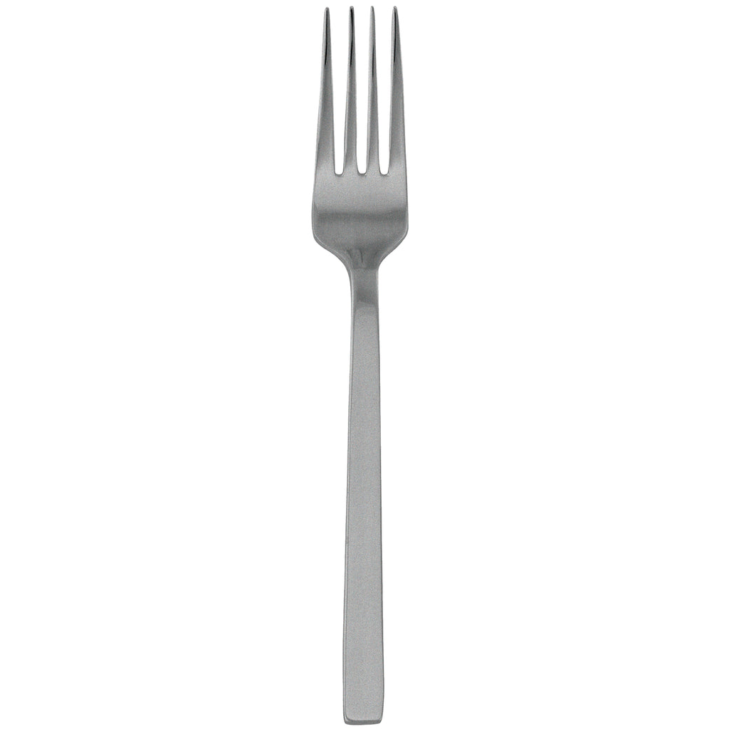 Walco 09051FS Semi 8 1/4" 18/10 Fieldstone Finish Stainless Steel Extra Heavy Weight European Table Fork - 12/Pack