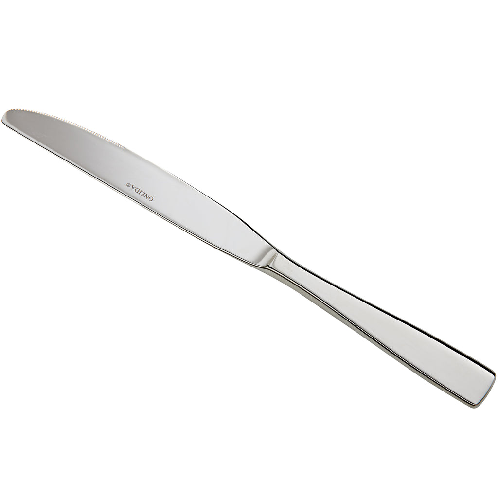 Oneida B443KDEF Tidal 8 5/8" 18/0 Heavy Weight Stainless Steel Dessert Knife - 12/Pack