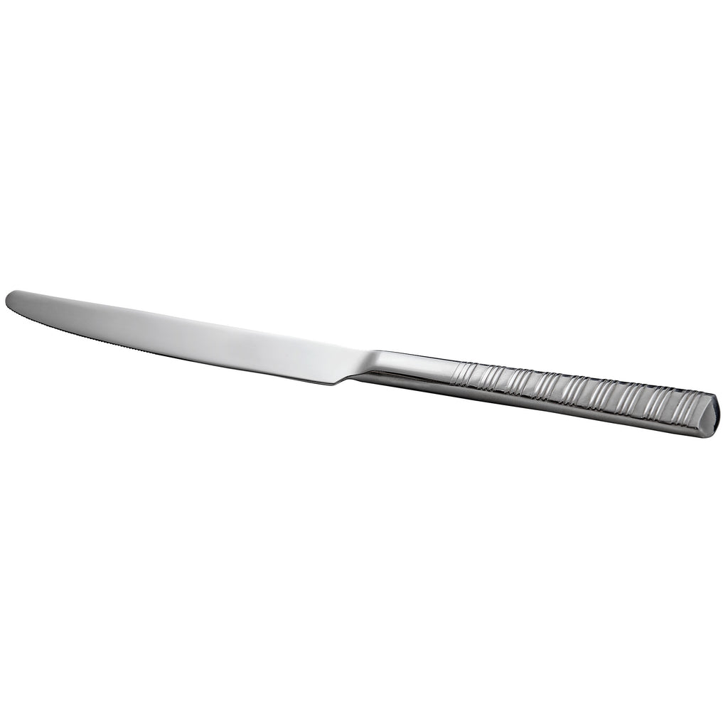 Master's Gauge by World Tableware 938-5501 Galileo 9 1/2" 18/10 Stainless Steel Extra Heavy Weight Dinner Knife - 12/Pack