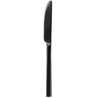Walco BK0945 Semi 9" 18/10 Black Stainless Steel Extra Heavy Weight Dinner Knife - 12/Pack