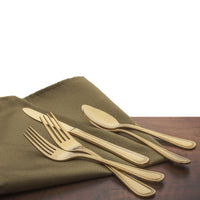 Walco G2705 Colgate 7 1/2" 18/0 Gold Stainless Steel Heavy Weight Dinner Fork - 12/Pack