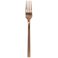 Walco RG09051 Semi 8 1/4" 18/10 Rose Gold Stainless Steel Extra Heavy Weight European Table Fork - 12/Pack