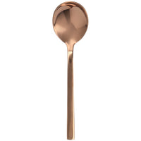 Walco RG0912 Semi 7" 18/10 Rose Gold Stainless Steel Extra Heavy Weight Bouillon Spoon - 12/Pack